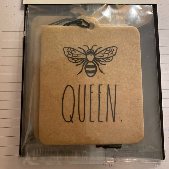 RAE DUNN Set of Three QUEEN BEE Car AIR FRESHENERS